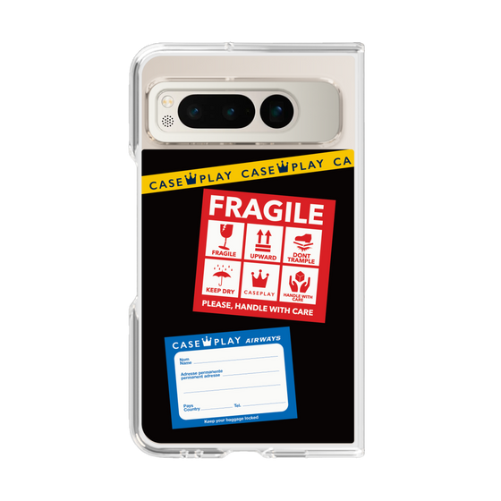 クリアケース［ FRAGILE Stickers - Black ］