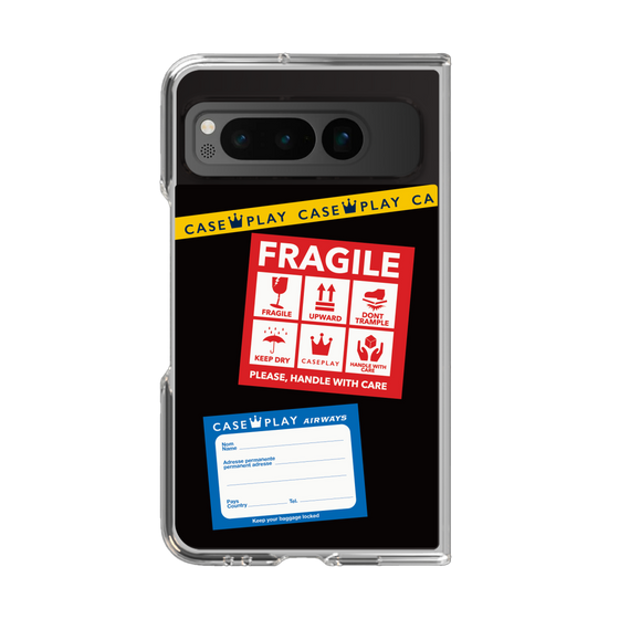 クリアケース［ FRAGILE Stickers - Black ］