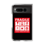 クリアケース［ FRAGILE Sticker - Black ］