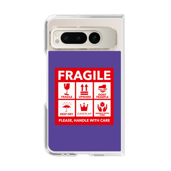 クリアケース［ FRAGILE Sticker - Purple ］