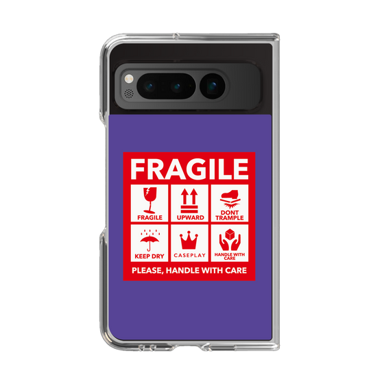 クリアケース［ FRAGILE Sticker - Purple ］