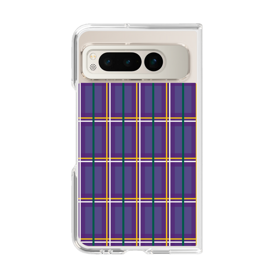 クリアケース［ Tartan Check - Purple ］