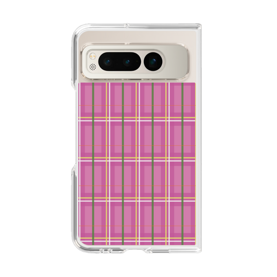 クリアケース［ Tartan Check - Pink ］