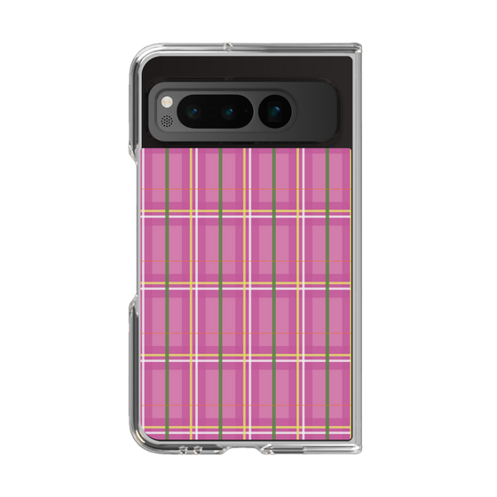 クリアケース［ Tartan Check - Pink ］