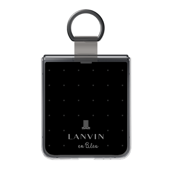 リング付き着せ替えシート［ LANVIN en Bleu Tiny dots Black - ランバン ドット ブラック ］