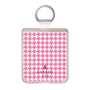 リング付き着せ替えシート［ Houndstooth Pattern Pink with LANVIN en Bleu logo- ランバン 千鳥格子柄 ピンク ］