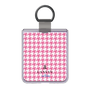 リング付き着せ替えシート［ Houndstooth Pattern Pink with LANVIN en Bleu logo- ランバン 千鳥格子柄 ピンク ］