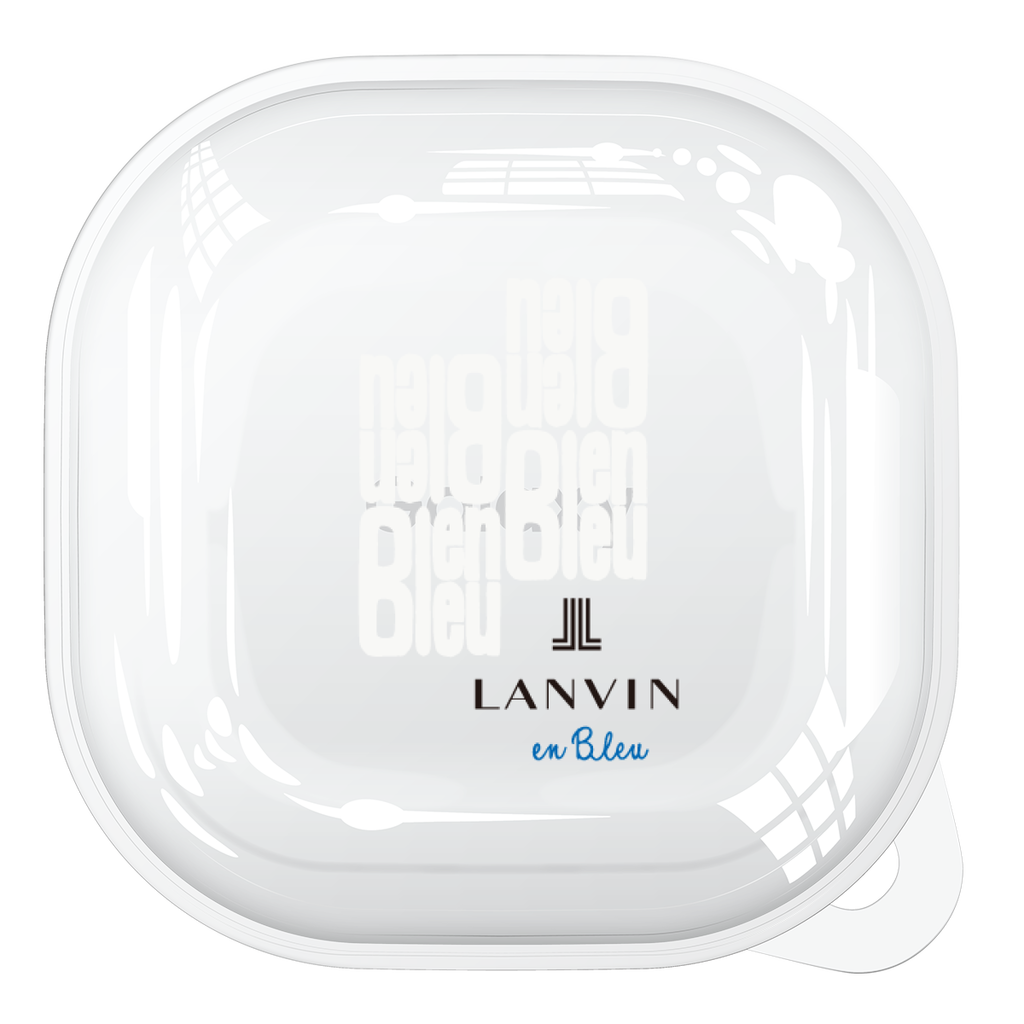 Galaxy Buds2 ハードケース［ LANVIN en Bleu - Logo Pattern - White ］