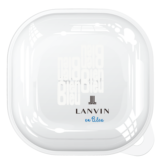Galaxy Buds2 ハードケース［ LANVIN en Bleu - Logo Pattern - White ］