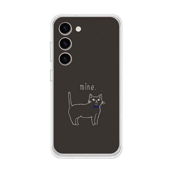 Galaxy 着せ替えプレート［ 蝶ネクタイねこ - Black ］