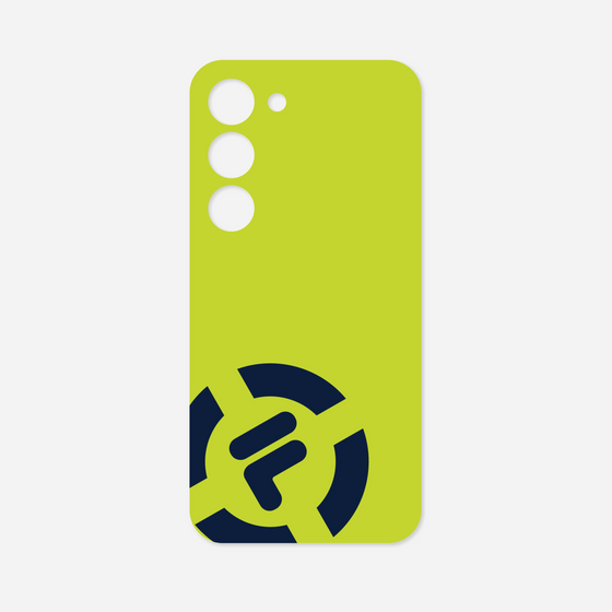 Galaxy 着せ替えプレート［ FILA Logo-2 Neo Green - フィラ ロゴ-2 ネオグリーン ］