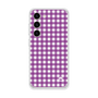 Galaxy 着せ替えプレート［ Checkered Purple - ギンガムチェック パープル ］