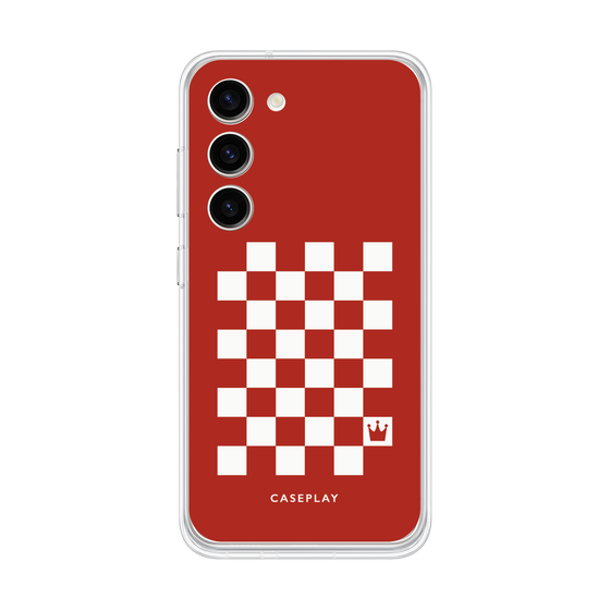 Galaxy 着せ替えプレート［ Racing checkered flag Red - レーシングチェッカーフラッグ レッド ］