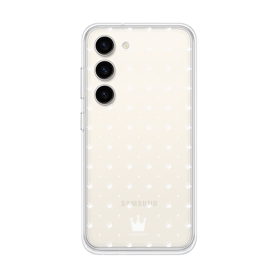 Galaxy 着せ替えプレート［ CASEPLAY Crown dots White - ケースプレイ・クラウン・ドッツ ホワイト ］