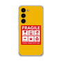 Galaxy 着せ替えプレート［ FRAGILE Sticker - Yellow ］