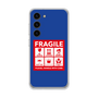 Galaxy 着せ替えプレート［ FRAGILE Sticker - Blue ］