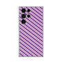 Galaxy 着せ替えプレート［ Small Stripe - Purple × Pink ］