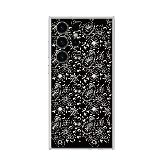 Galaxy 着せ替えプレート［ ペイズリー - Black ］