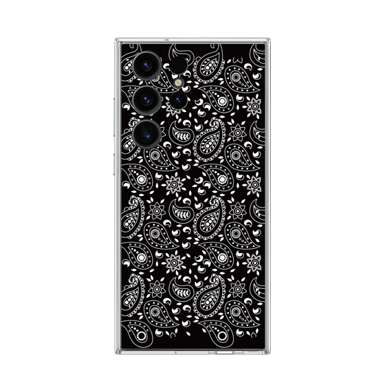 Galaxy 着せ替えプレート［ ペイズリー - Black ］