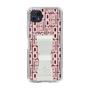 スリムプロテクションケース LANVIN en Bleu - STAND & RING RIBBON Clear［ LANVIN en Bleu - Logo Pattern - Pink ］