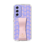 スリムプロテクションケース LANVIN en Bleu - STAND & RING RIBBON Sakura Pink［ LANVIN en Bleu - Monogram - Pink ］