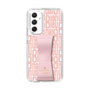 スリムプロテクションケース LANVIN en Bleu - STAND & RING RIBBON Sakura Pink［ LANVIN en Bleu - Logo Pattern - Pink ］