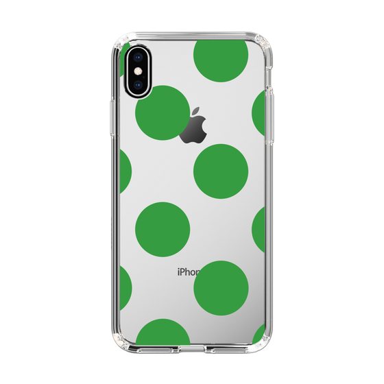 スリムプロテクションケース［ シンプルドット - Green ］