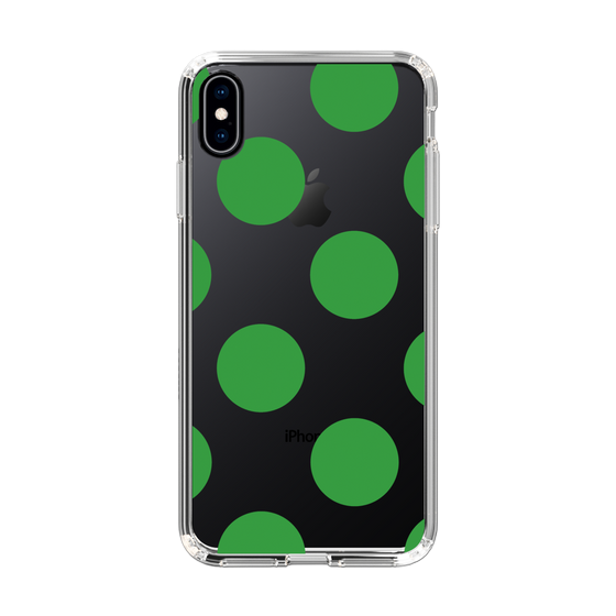 スリムプロテクションケース［ シンプルドット - Green ］