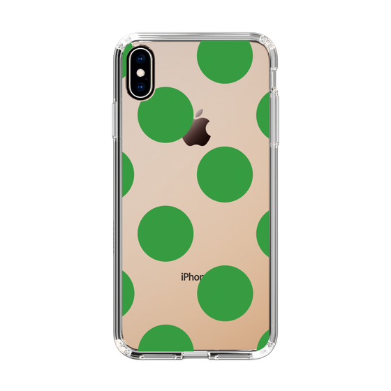 スリムプロテクションケース［ シンプルドット - Green ］