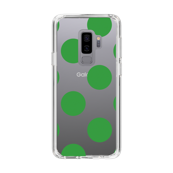 スリムプロテクションケース［ シンプルドット - Green ］