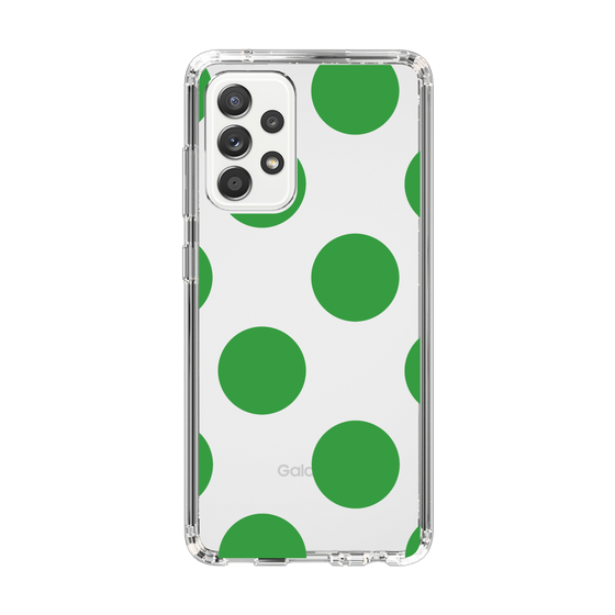 スリムプロテクションケース［ シンプルドット - Green ］