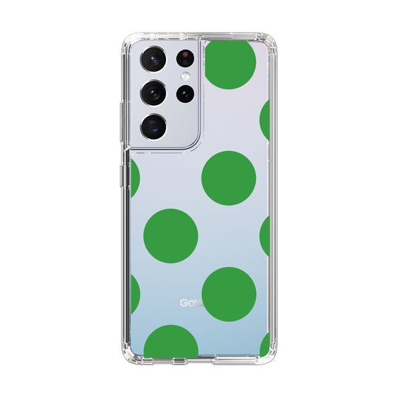 スリムプロテクションケース［ シンプルドット - Green ］