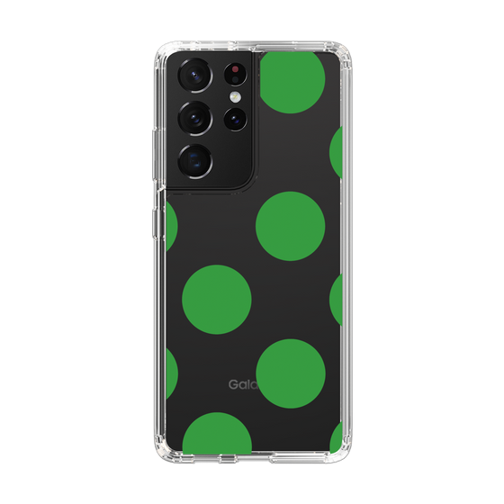 スリムプロテクションケース［ シンプルドット - Green ］