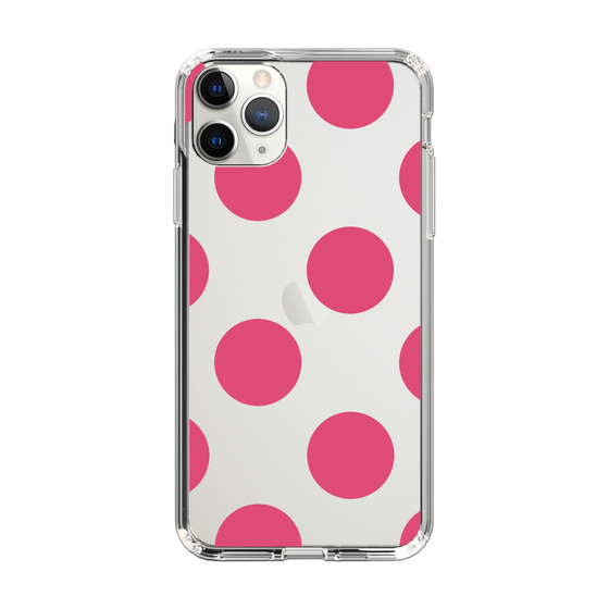 スリムプロテクションケース［ シンプルドット - Pink ］