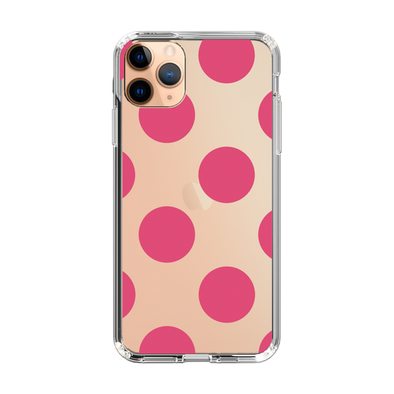 スリムプロテクションケース［ シンプルドット - Pink ］