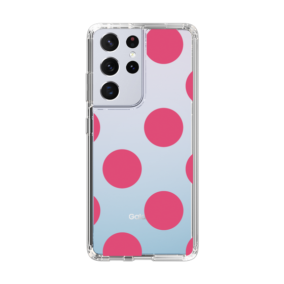 スリムプロテクションケース［ シンプルドット - Pink ］