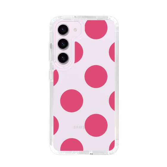 スリムプロテクションケース［ シンプルドット - Pink ］