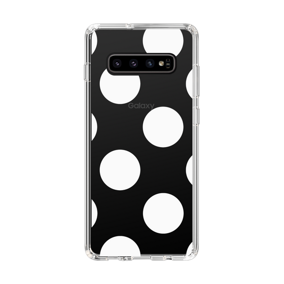 スリムプロテクションケース［ シンプルドット - White ］