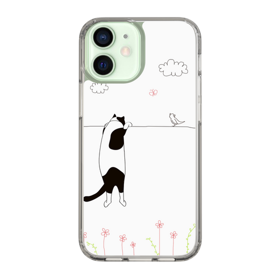 スリムプロテクションケース［ 夢中に覗く三毛ねこ ］