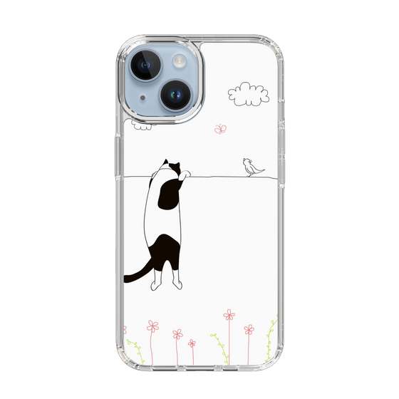 スリムプロテクションケース［ 夢中に覗く三毛ねこ ］