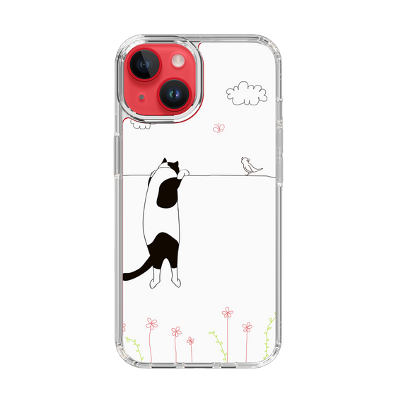 スリムプロテクションケース［ 夢中に覗く三毛ねこ ］