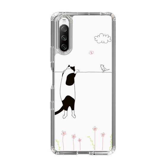 スリムプロテクションケース［ 夢中に覗く三毛ねこ ］