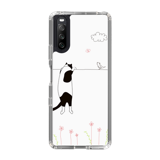 スリムプロテクションケース［ 夢中に覗く三毛ねこ ］