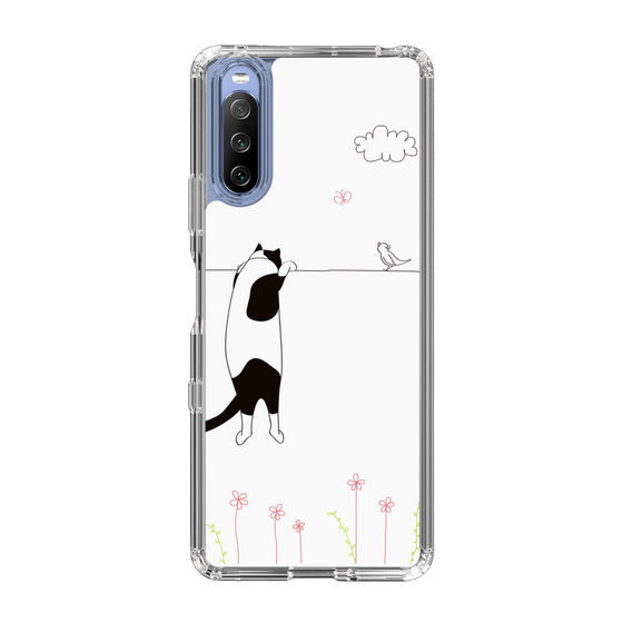 スリムプロテクションケース［ 夢中に覗く三毛ねこ ］