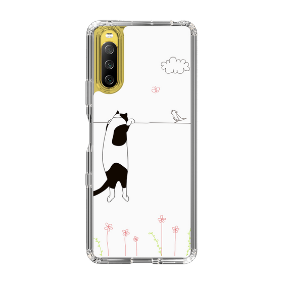スリムプロテクションケース［ 夢中に覗く三毛ねこ ］