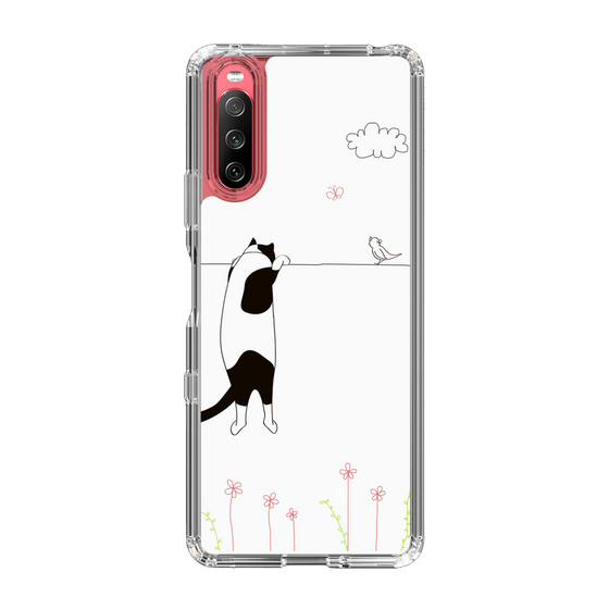 スリムプロテクションケース［ 夢中に覗く三毛ねこ ］
