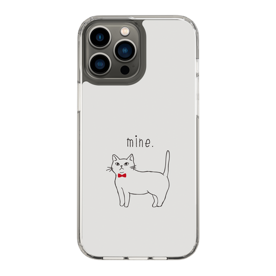 スリムプロテクションケース［ 蝶ネクタイねこ - White ］