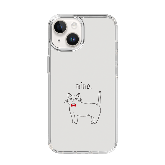 スリムプロテクションケース［ 蝶ネクタイねこ - White ］
