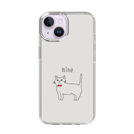 スリムプロテクションケース［ 蝶ネクタイねこ - White ］