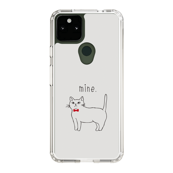 スリムプロテクションケース［ 蝶ネクタイねこ - White ］